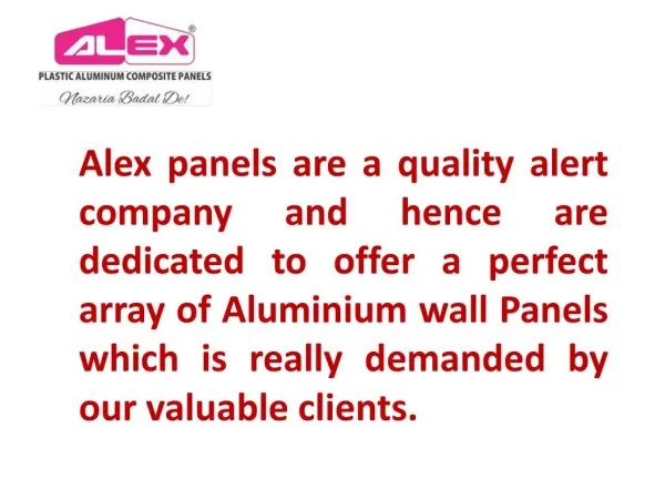 Interior Composite Aluminum Panels- alexpanels.com