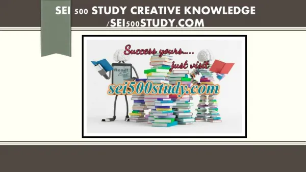 SEI 500 STUDY creative knowledge /sei500study.com