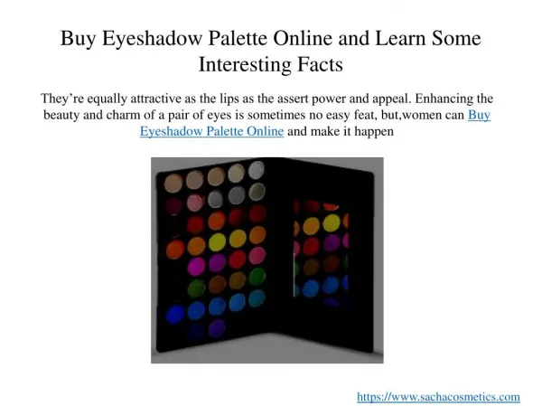 Buy Eyeshadow Palette Online and Learn Some Interesting Facts