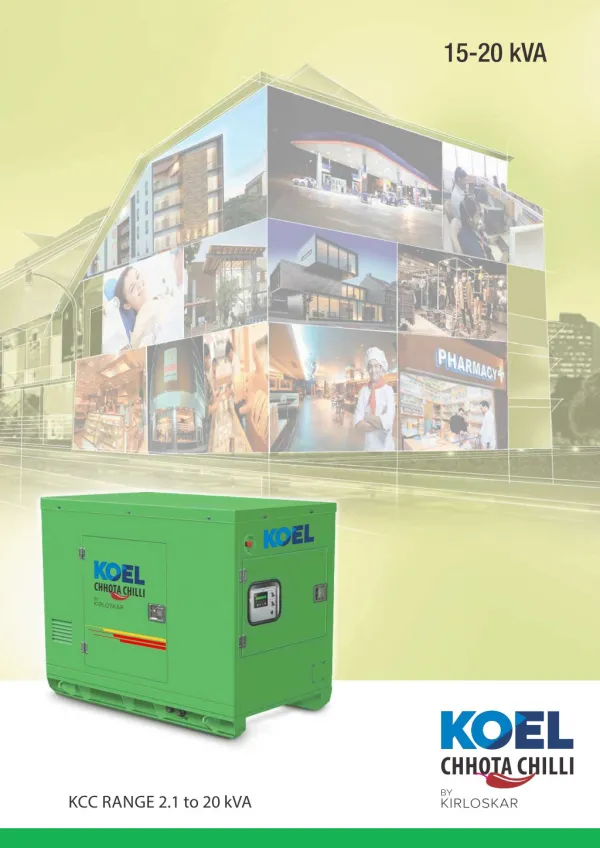 KOEL Chhota Chilli Gensets - 15 kVA - 20 kVA Portable Diesel Genset