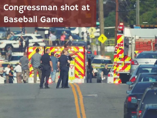 Congressman shot at baseball game