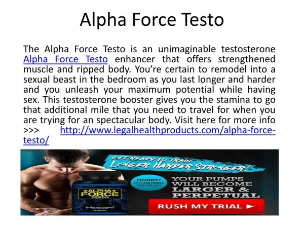 Alpha Force Testo