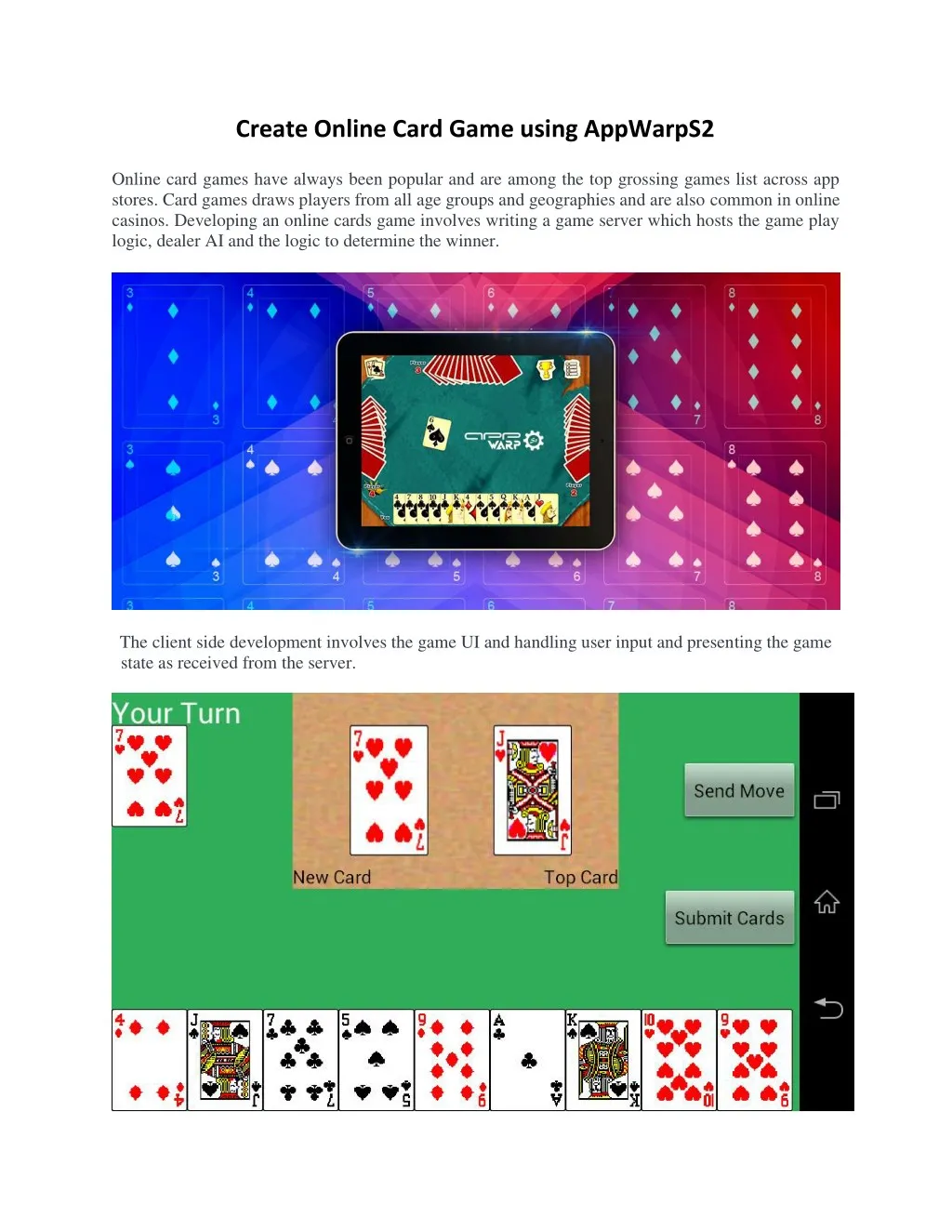 create online card game using appwarps2