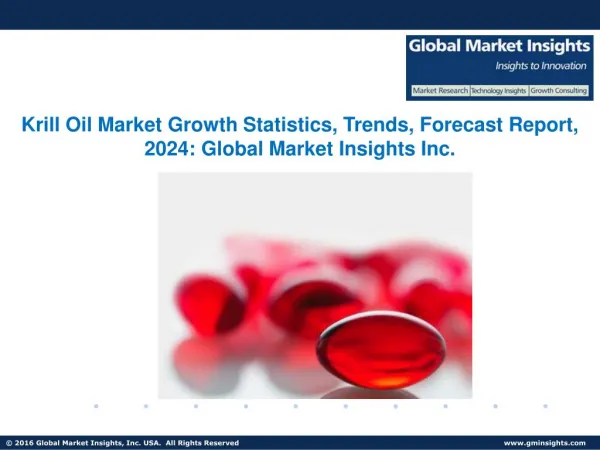 Krill Oil Market, Applications Share, Trends & Forecast from 2017 to 2024