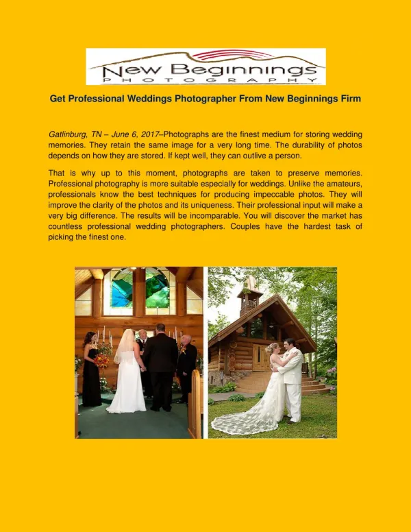 Get Professional Weddings Photographer From New Beginnings Firm