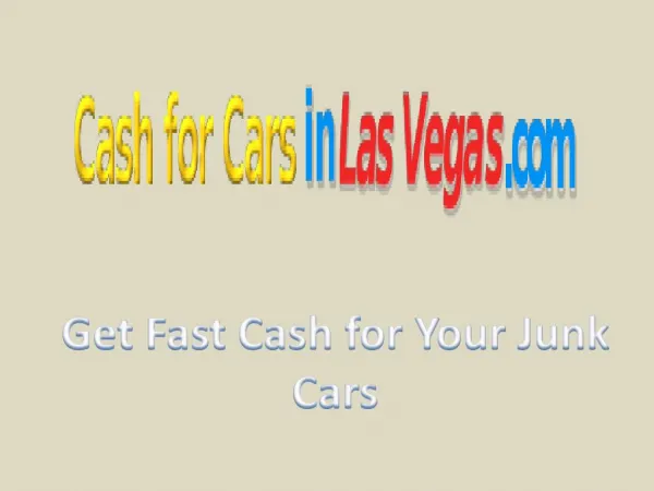 Cash For Cars Las Vegas