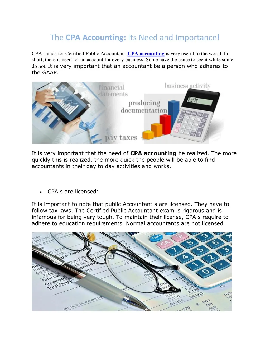 the cpa accounting its need and importance