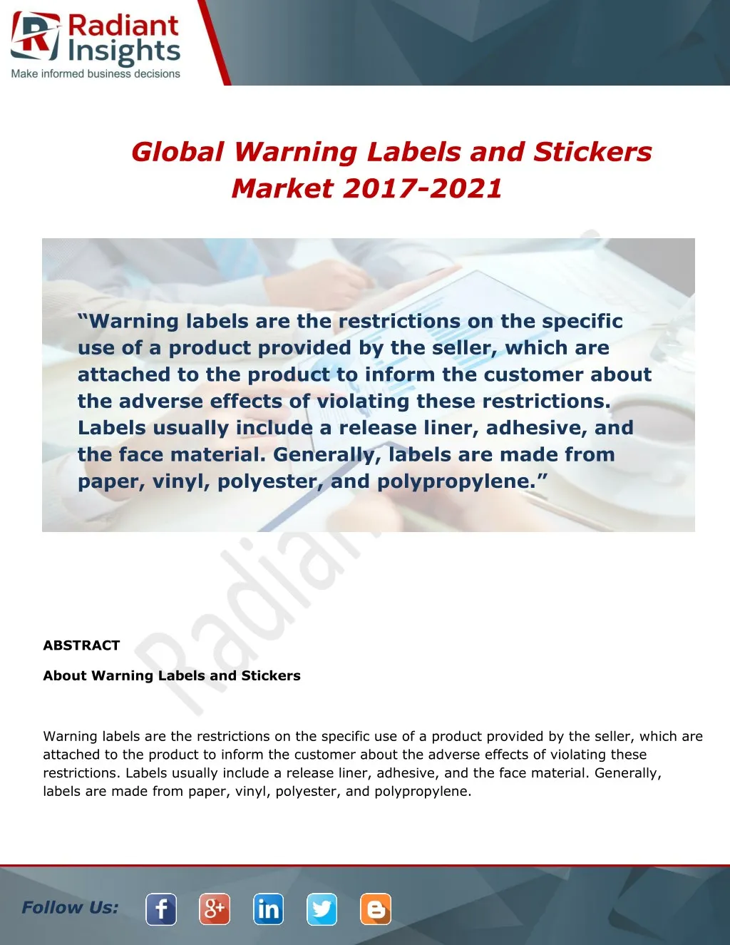 global warning labels and stickers market 2017