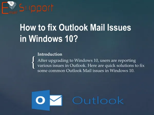 How to fix Outlook Mail Issues in Windows 10?