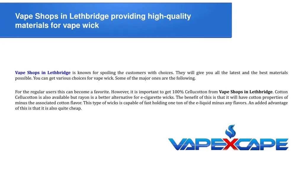 vape shops in lethbridge providing high quality
