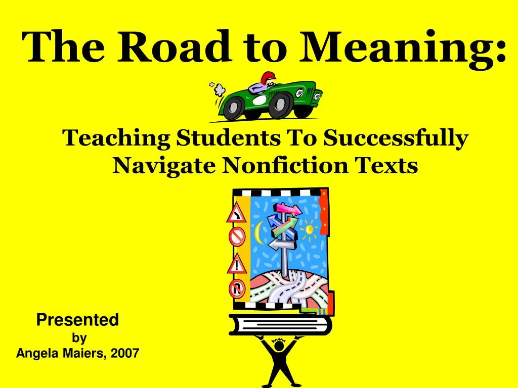 the road to meaning teaching students
