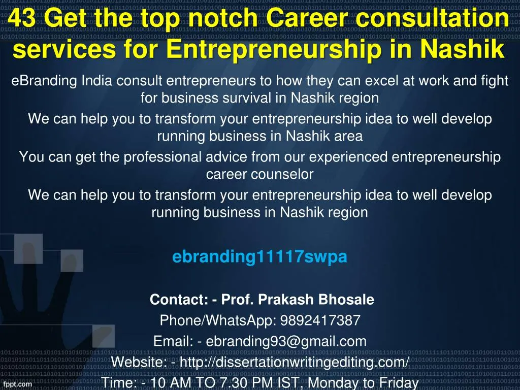 43 get the top notch career consultation services for entrepreneurship in nashik
