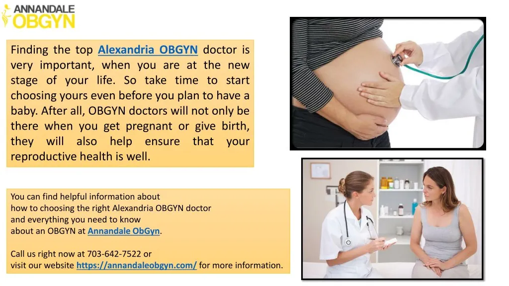 finding the top alexandria obgyn doctor is very