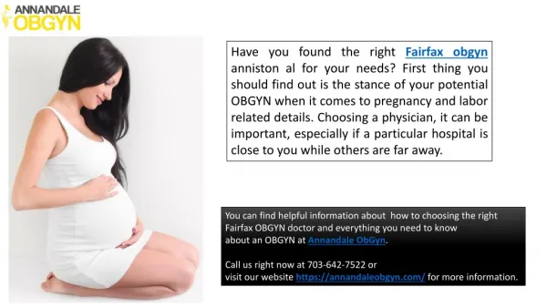Fairfax obgyn for your Needs