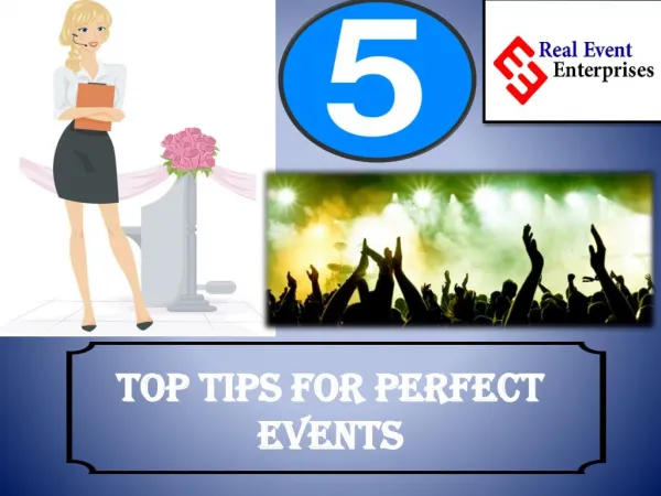 5 Top tips for perfect events