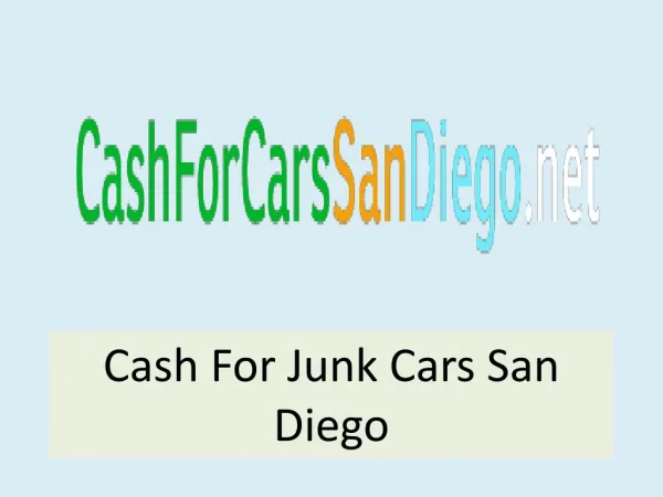 Cash For Cars San Diego