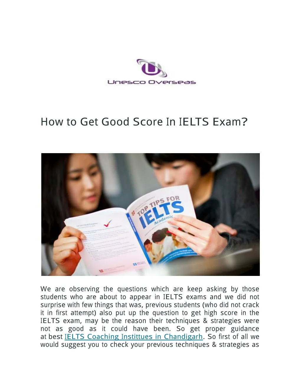 how to get good score in ielts exam