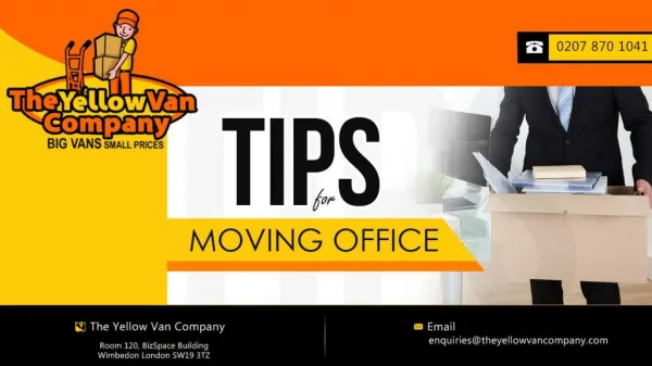 Tips for Moving Office - The Yellow Van Company