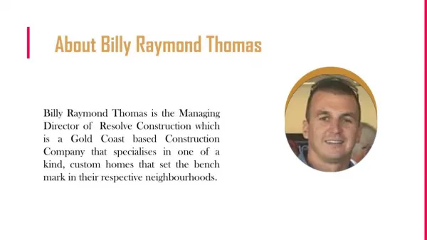 Build Your Dream Home in Goal Coast with Billy Raymond Thomas