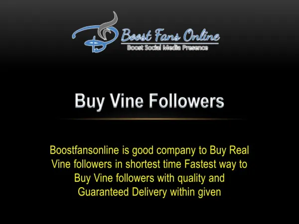 Buy Real Vine Followers