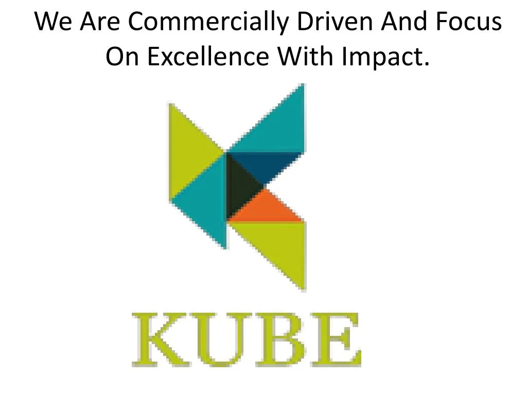 we are commercially driven and focus on excellence with impact