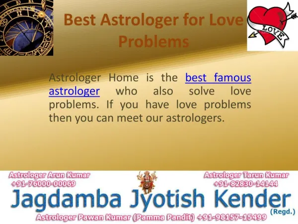 Best Astrologer for Love Problems
