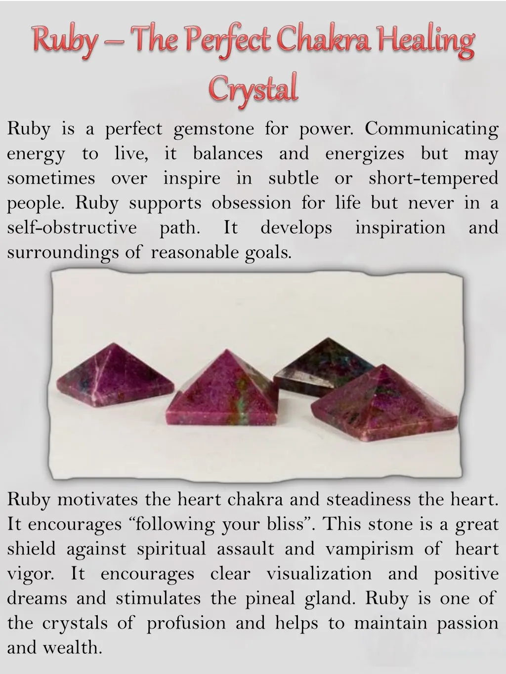 ruby is a perfect gemstone for power