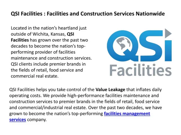 QSI Facilities - Facilities and Construction Services Nationwide