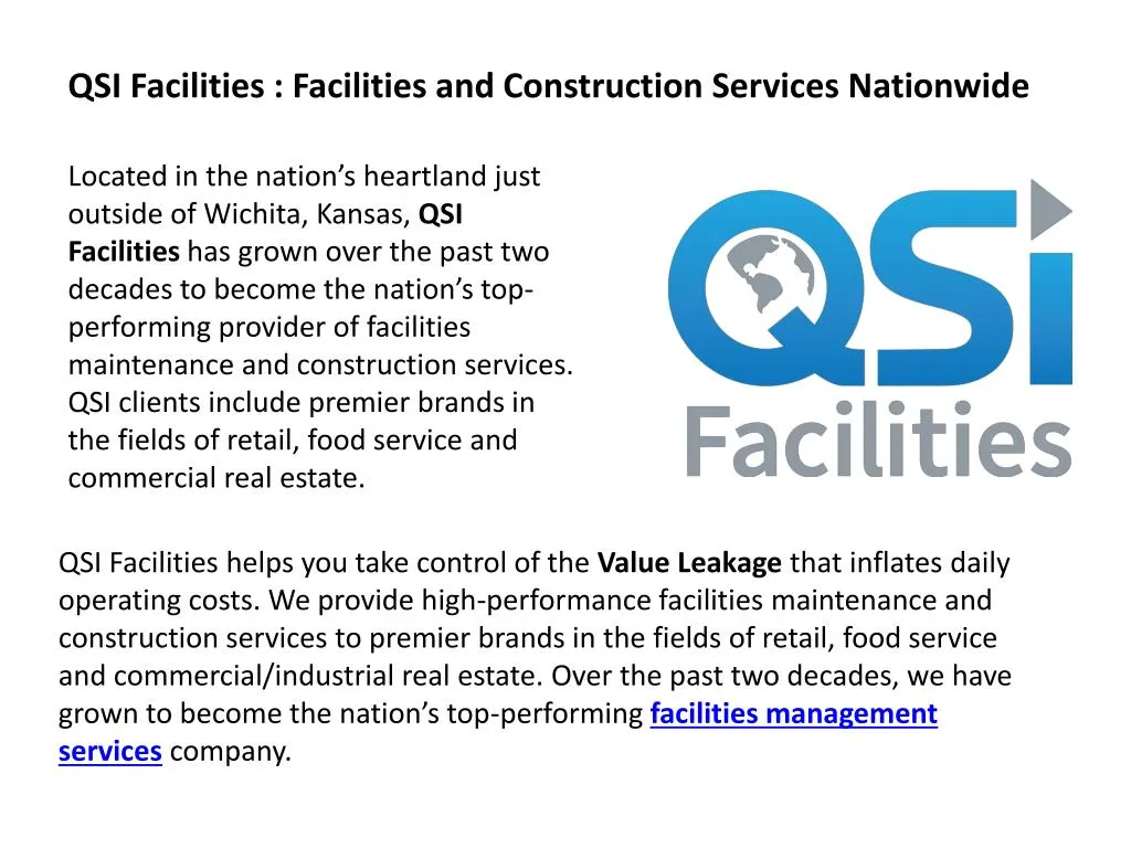 qsi facilities facilities and construction