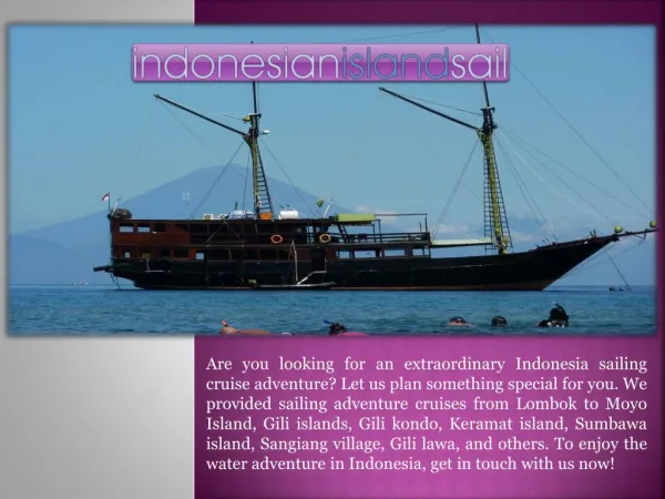 Indonesia sailing cruise