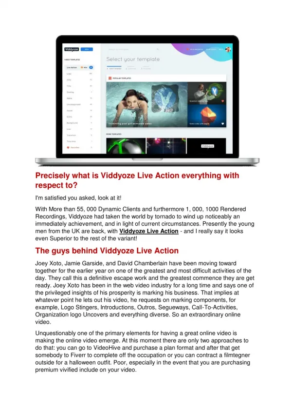 Viddyoze Live Action Review – A Brand New Animation Engine
