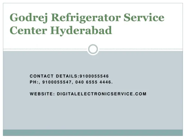Godrej Refrigerator Service Center Hyderabad