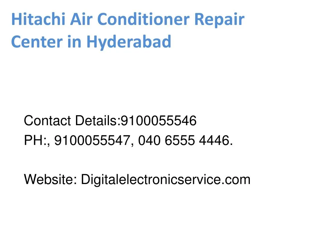 hitachi air conditioner repair center in hyderabad
