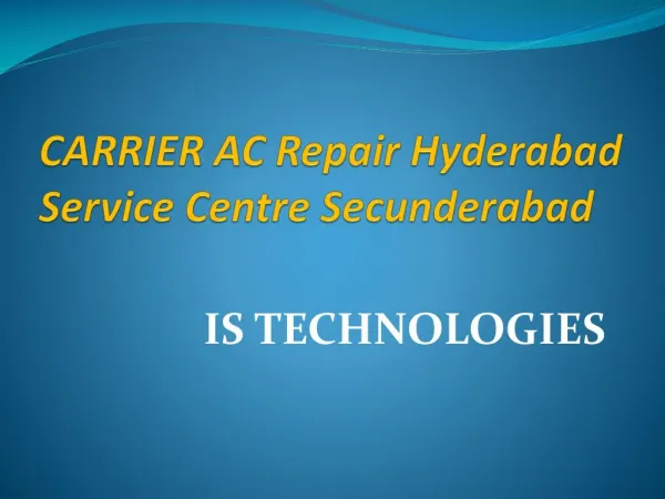 CARRIER AC Repair Hyderabad Service Center Secunderabad