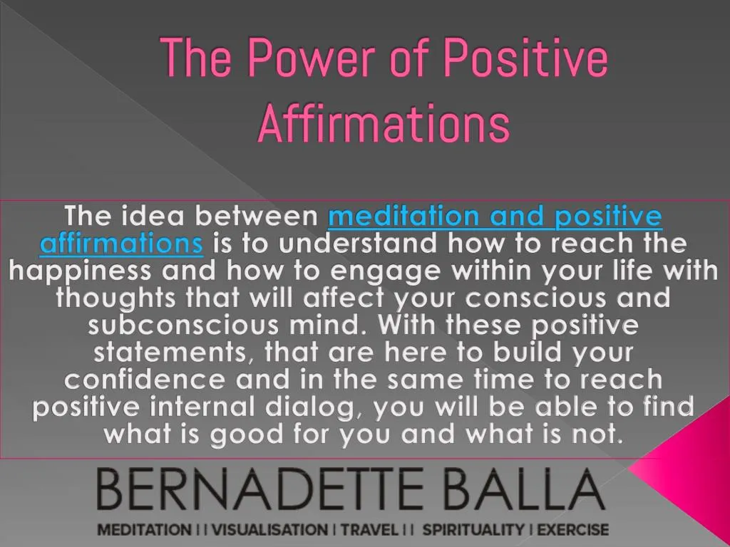 the power of positive affirmations