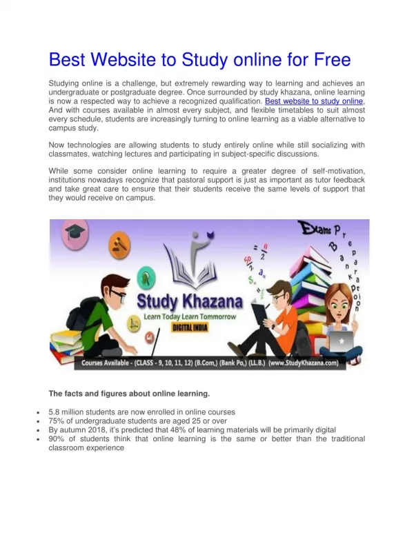 Best Website to Study Online for Free