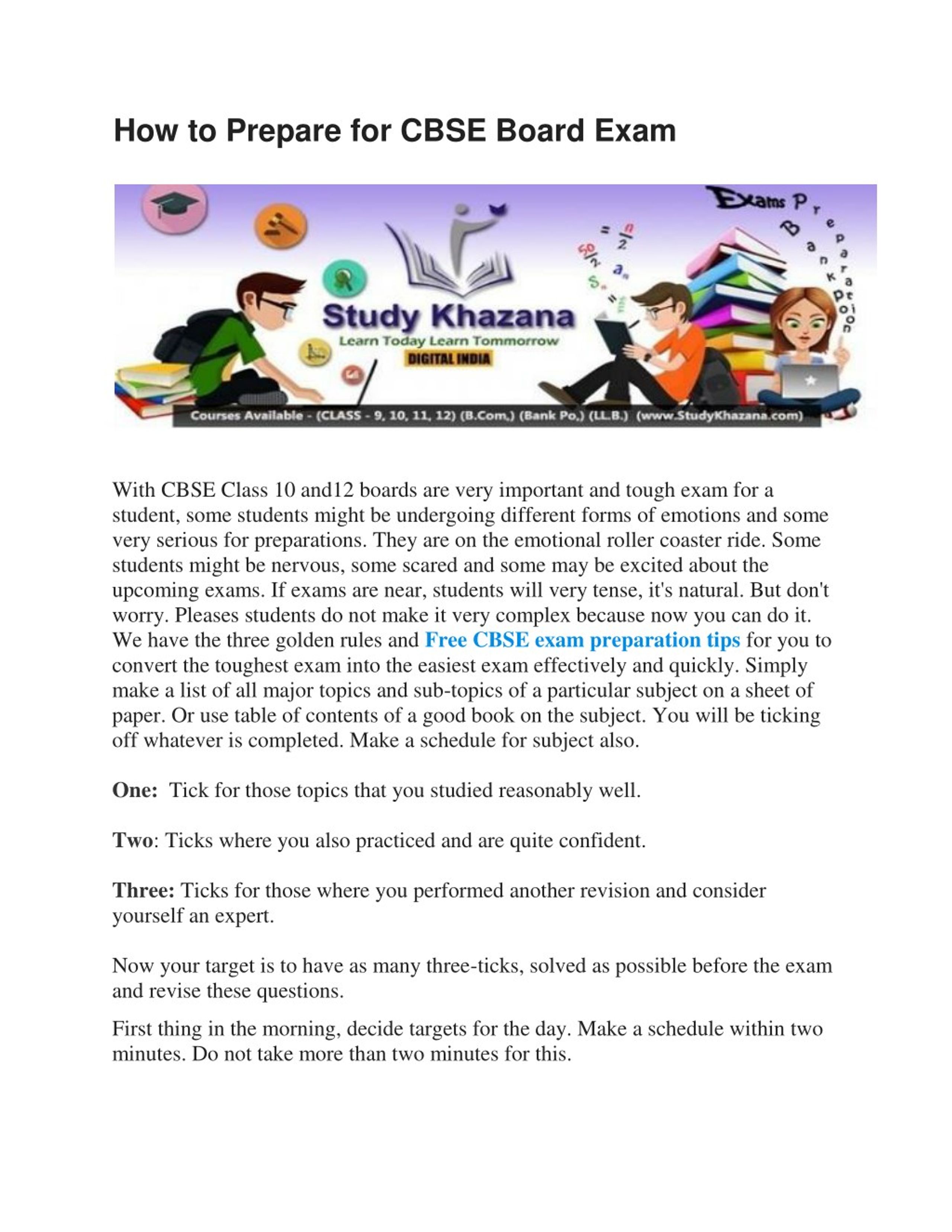 PPT - How to Prepare for CBSE Board Exam PowerPoint Presentation, free ...