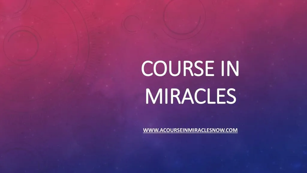 course in miracles