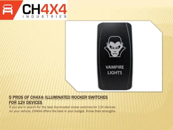 5 pros of CH4X4: Illuminated rocker Switches for 12V devices