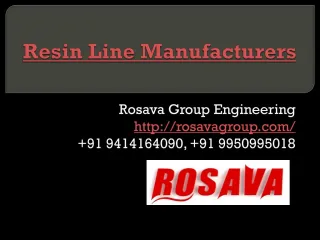 Resin Line Manufacturers - slide 1