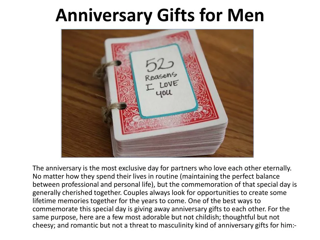 anniversary gifts for men