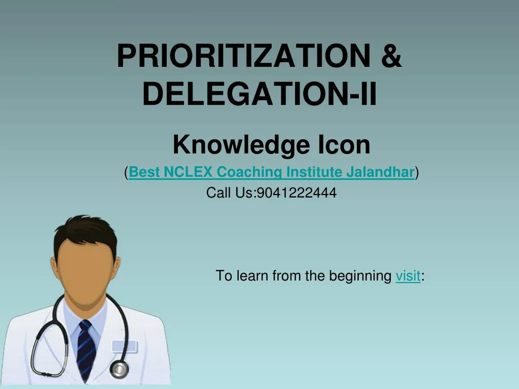 prioritization delegation ii