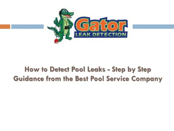 How to Detect Pool Leaks - Step by Step Guidance from the Best Pool Service Company