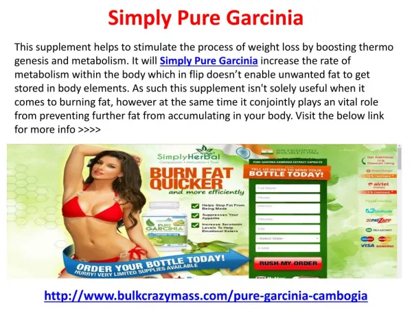 Simply Pure Garcinia Weight Loss Supplement Free Trial