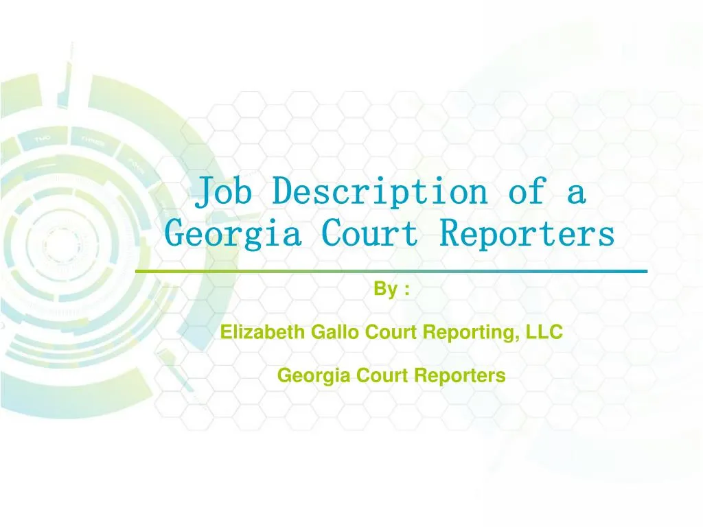 job description of a georgia court reporters