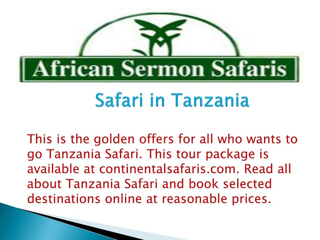 safari in tanzania
