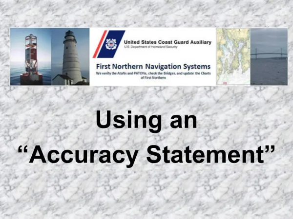 Using an Accuracy Statement