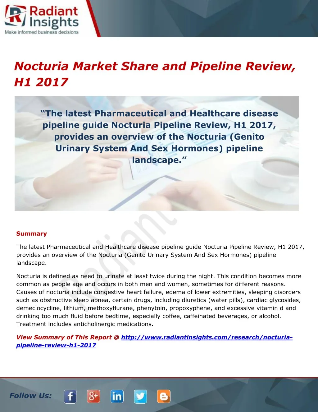 nocturia market share and pipeline review h1 2017