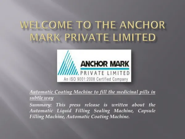 Automatic Bottle Washing Machine - www.anchormark.com
