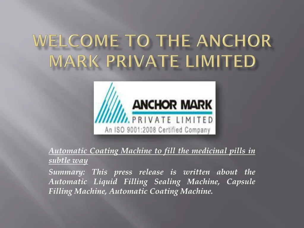 welcome to the anchor mark private limited
